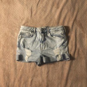 Forever 21 Cuffed Distressed Denim Jean Short